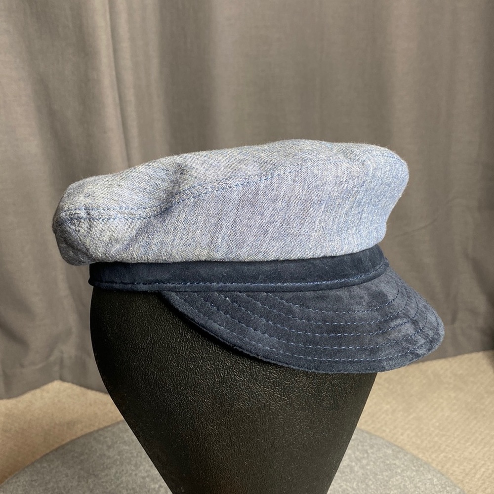 BRAND NEW Goorin Bros. “Big Yachty” soft brim blue suede and cotton hat. Size SM